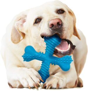 Nylabone X-Shaped Dog Bone Chew Toy for Aggressive Chewers,